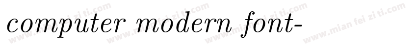 computer modern font字体转换